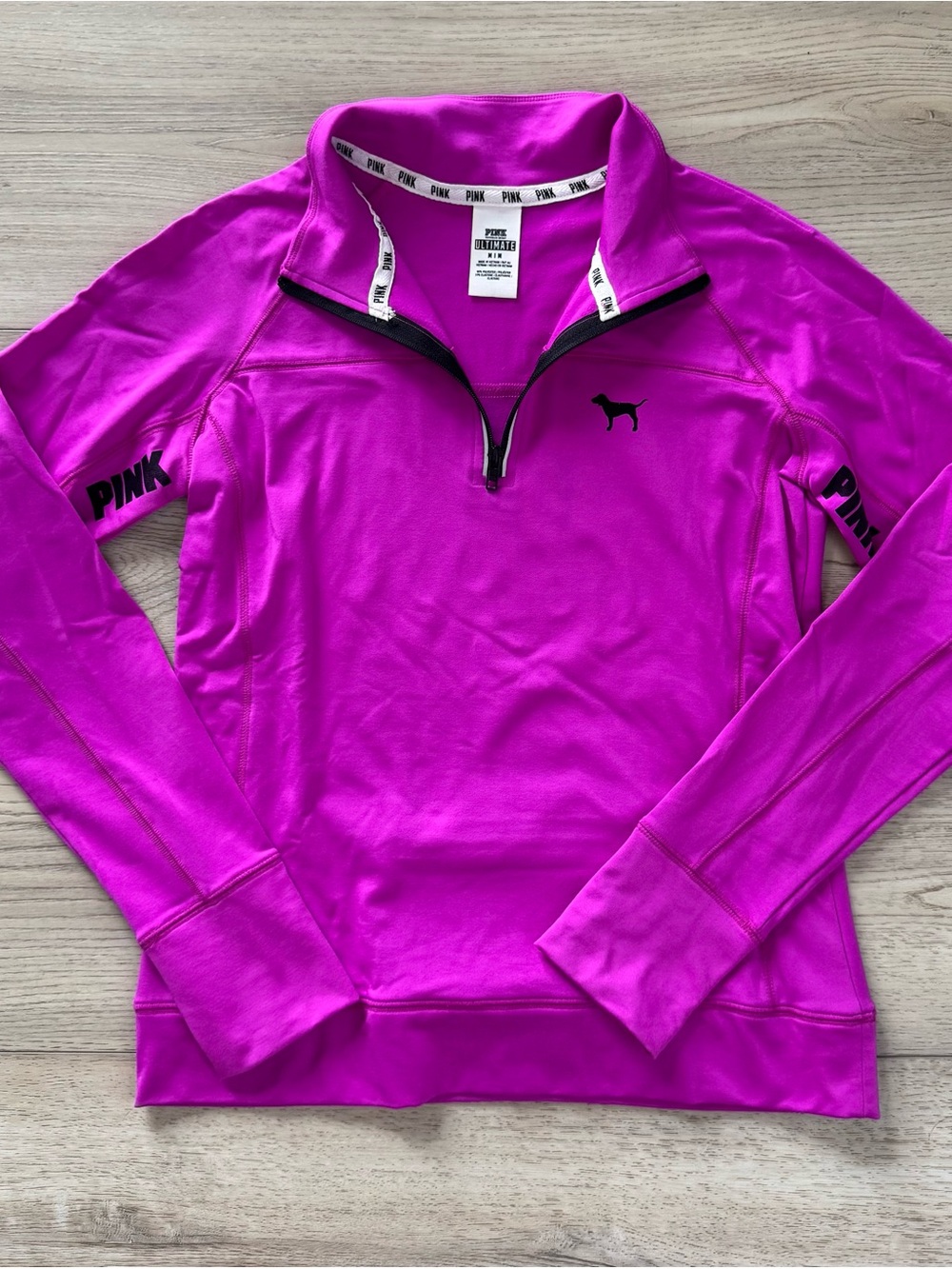 VS Victorias Secret Pink Ultimate Half Zip Pullover Medium
